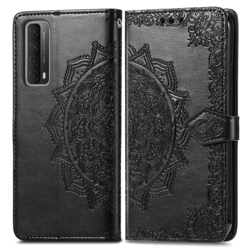 Funda de cuero con de Mandala 3D para Huawei P Smart , Funda protectora con tapa de 360 grados, ranura para tarjeta