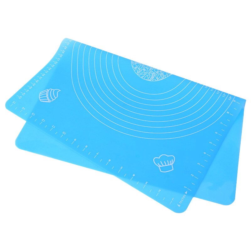 Stor storlek silikon bakningsmatta med skala för rullning av degmatta kök nonstick liner pad för tårta pasta pizza verktyg