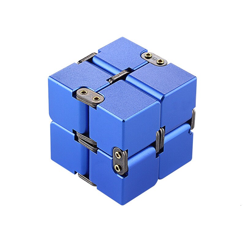 Magic Cube Puzzle Release Stress Cube Aluminum Alloy Infinite Cube Premium Metal Deformation Stress Reliever For EDC Anxiety: Lavender