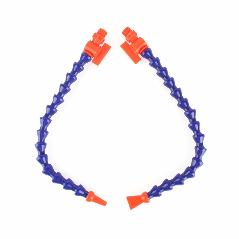 1/4'' 3/8" 1/2" Light Machine Bamboo Oil Coolant Pipes Blue Round Nozzle Water Cooling Flexible Oil Coolant Hoses Plastic