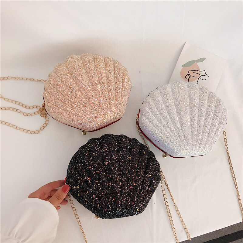 Women Bags Shiny Shell Messenger Bag Mini Small Bag Small Fairy All-match Shoulder Bag Luxury Female Bag