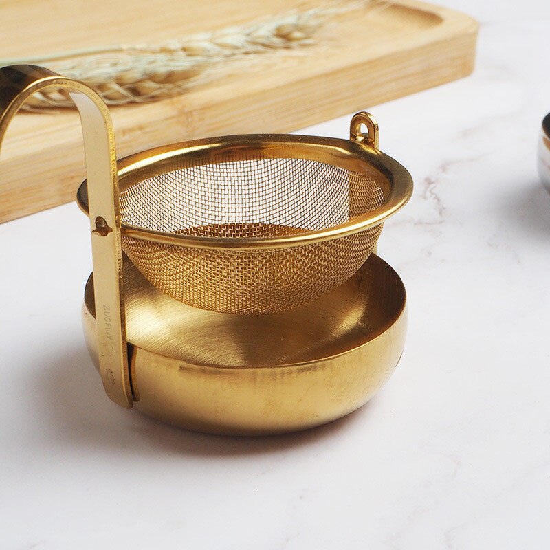 Stainless Steel Rotatable Tea Strainer Tea Infuser with Handle Fine Tea Mesh Tea Drain Tea Filter Sieve Teaware Kitchen Gadgets