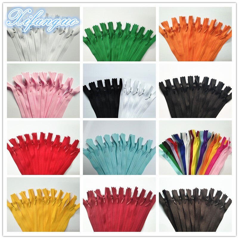 100pcs mix 3# Concealed zipper 30-50cm (12-20 inch) Tailor sewing process @