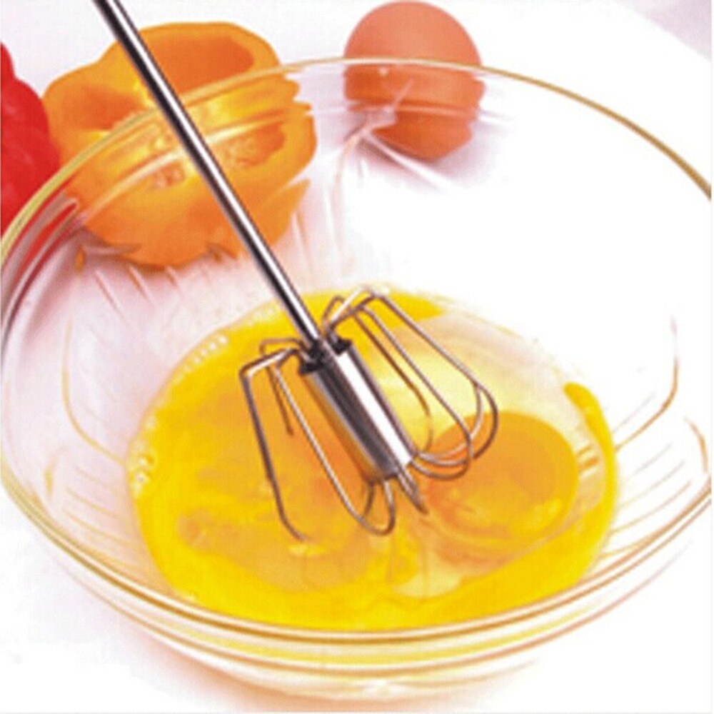 Metal Stainless Steel Egg Tools Semi-Automatic Whisk Mixer Balloon Egg Milk Beater Cooking Tool Kitchen Accessories