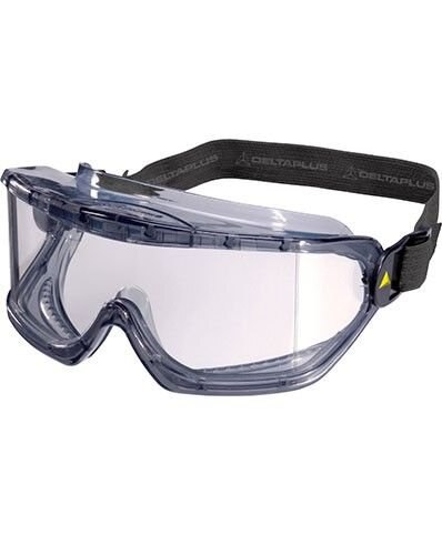 Delta Plus GALERAS CLEAR Safety Goggles Indirect Vent Anti-Fog, Scratch-Resistant Polycarbonate