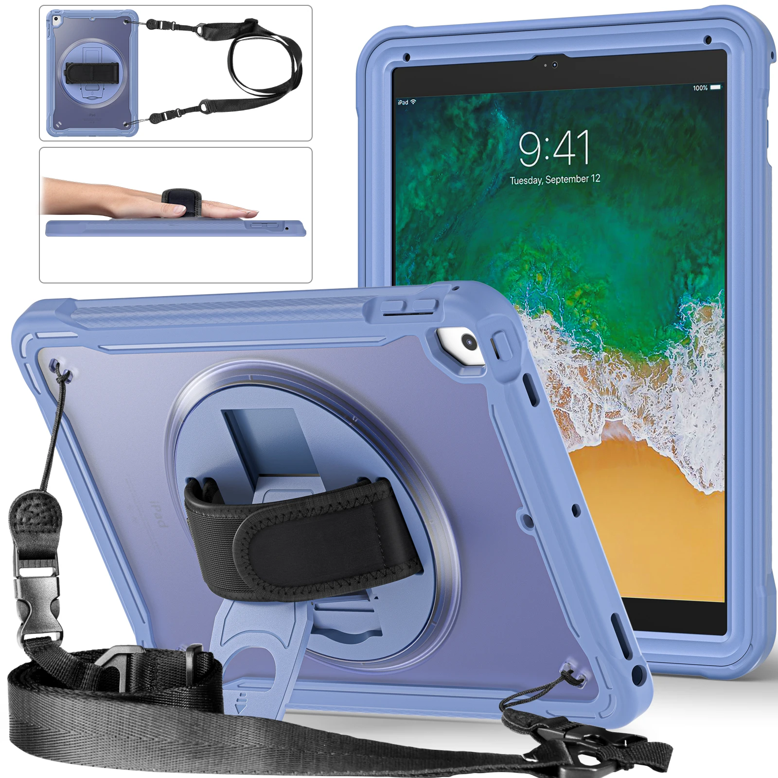 Funda a prueba de golpes Para iPad 9,7 iPad 5th 6th Tablet cubierta iPad A1822 A1823 A1893 A1954 soporte Correa Para Funda