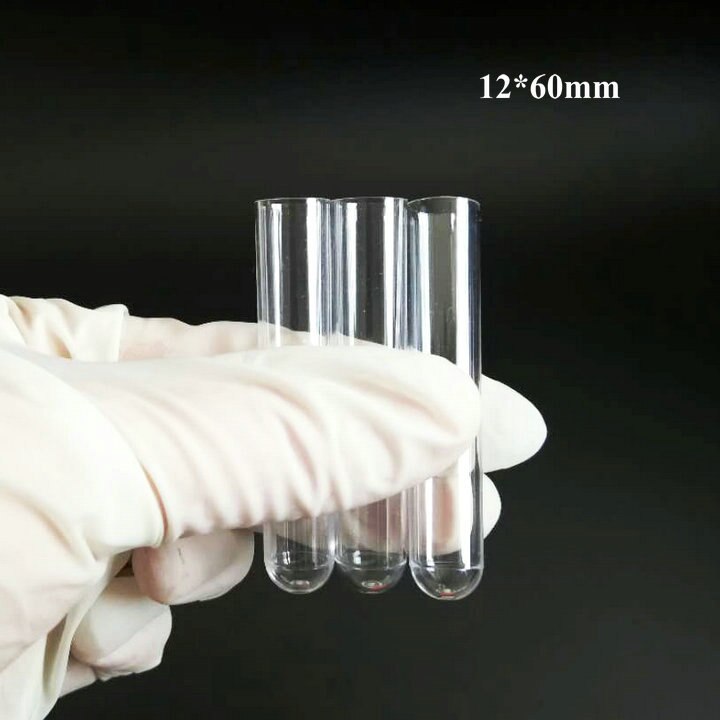 200pcs/lot Plastic test tubes Diameter 12mm 13mm 15mm 20mm for kinds of Laboratory Tests