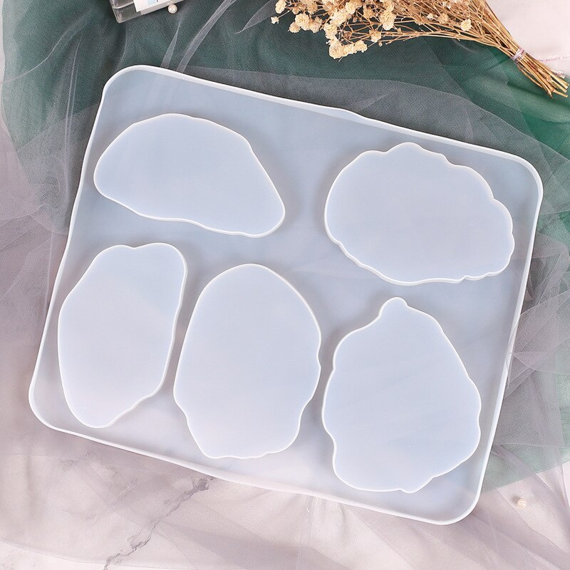 Diy Crystal Epoxy Coaster Mold Grote Tafel Siliconen Mal Collectie Van Multi-Specificatie Base Cup Mat Siliconen Mal