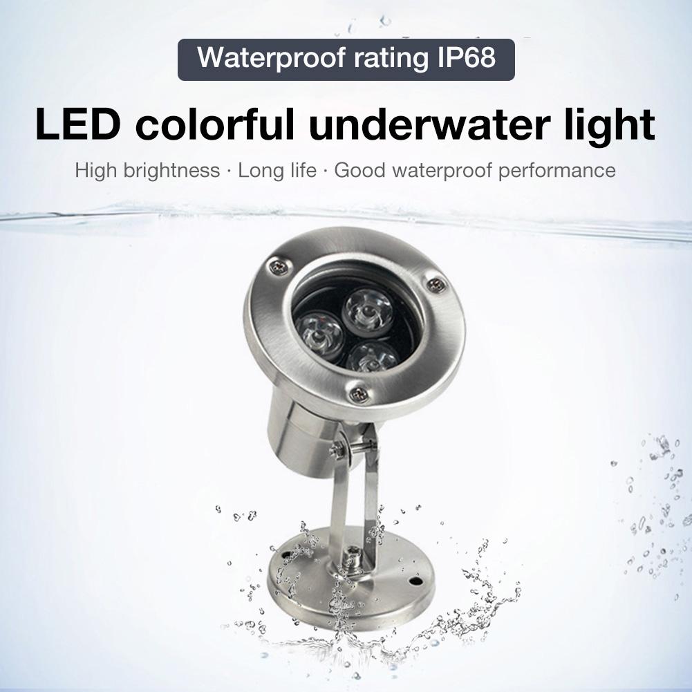 IP68 LED pool light RGB Underwater Light Waterproof Anti-corrosion Floodlight Lamp For Fountain Aquarium Swimming Pool
