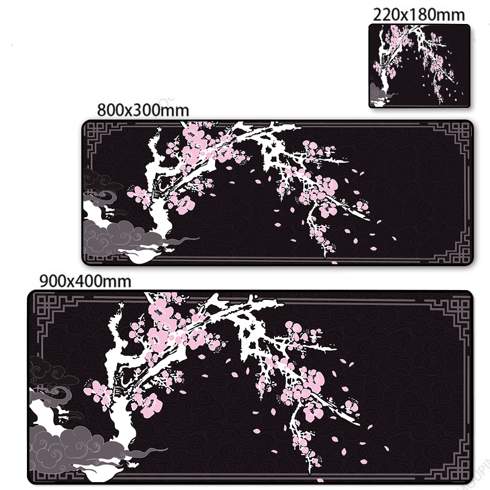 Sakura Mousepad Gaming Accessories Japanese Large Mouse Pad Black Pink Kawaii Desk Mat Table XXL Pad for Computer Mouse Carpet..: 60x40 cm / Pearl white