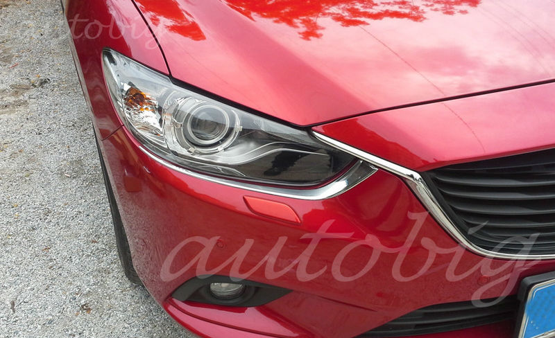 Koplampkap chromen styling koplamp wenkbrauw trim voor mazda 6 gj atenza mazda 6 m6