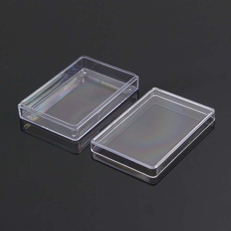 Rectangular Transparent Plastic Storage Case Playing Card Container Poker Cards Storage Box for Entertainment Venues