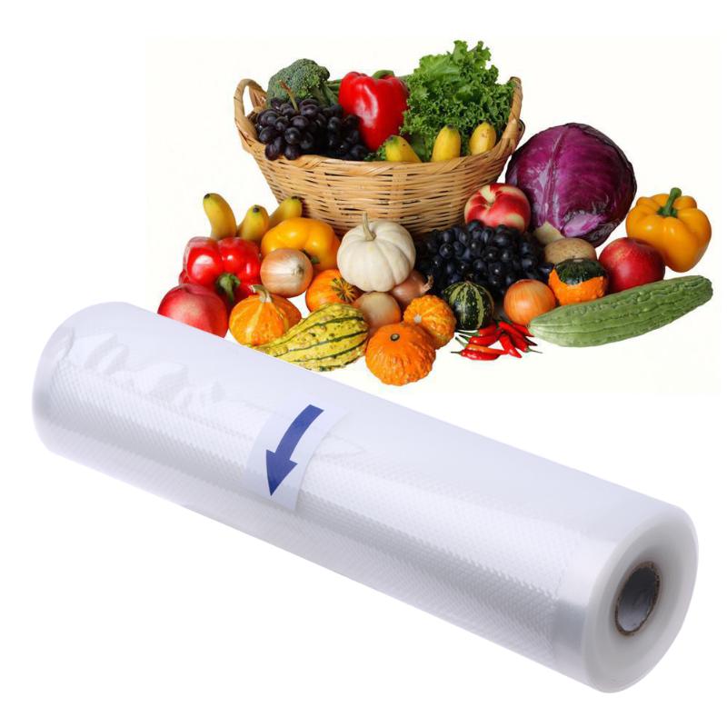 1 Roll Voedsel Opbergtas 15x500 cm 20x500 cm roll Vacuum Sealer Eten Saver Zak Thuis keuken Opslag Organisatie Plastic Zakken