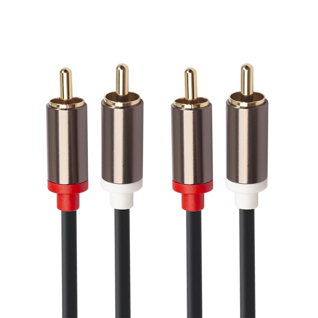 2Rca To 2 Rca Male To Male Audio Cable Gold-plated Rca Audio Cable For Home Theater Dvd Tv Amplifier Cd Soundbox