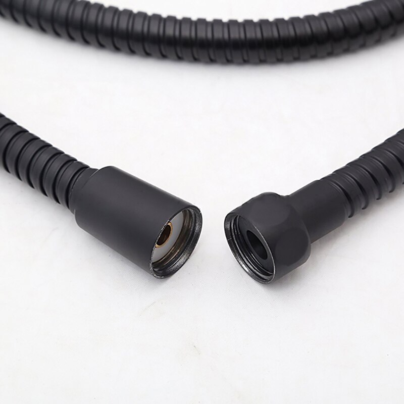 Czarny wąż prysznicowy 150Cm rura prysznicowa ze stali nierdzewnej elastyczny złoty wąż łazienkowy błyszczący