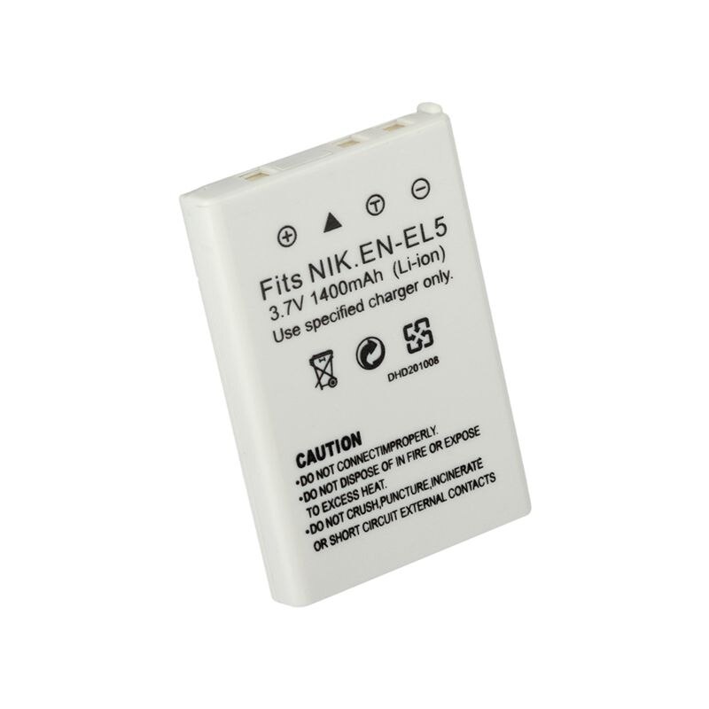 Til nikon en -el5 3.7v 1400 mah batteri 2 +  lcd-skærm usb-oplader + usb-kabel