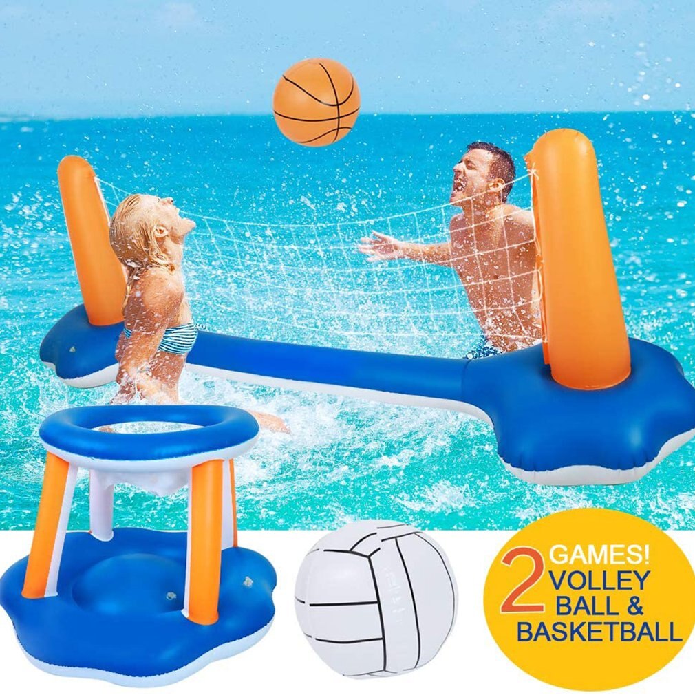 Zwembad Strand Games Drijvende Speelgoed Outdoor Zwembad Speelgoed Set Basketbal Volleybal Netto Water Amusement Speelgoed Opblaasbare