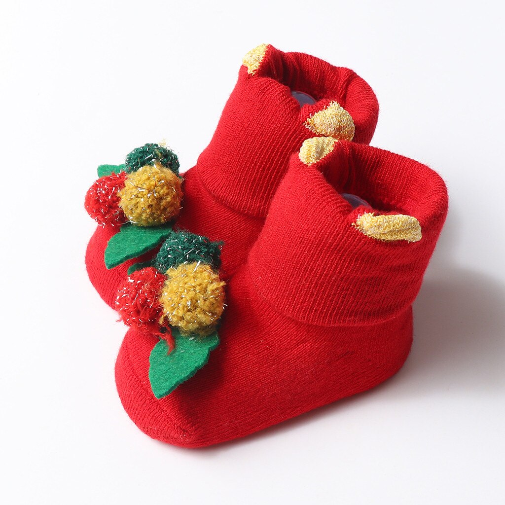 Weihnachten Socken Baby Niedlich Cartoon Socken Kleinkind Kinder baby Jungen Mädchen Weihnachten Santa Deer Anti-Slip Gestrickt Socken Calcetines