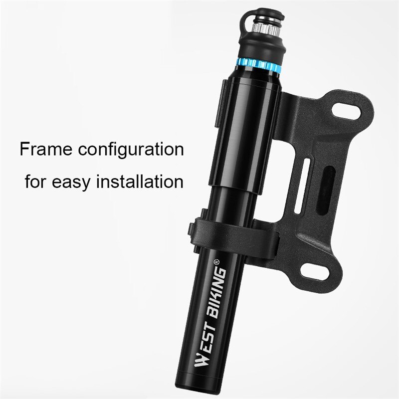 WEST BIKING Bicycle Pump Portable 150PSI Presta / Schrader Road MTB Mountain Bike Pump Bicycle Cycling Pump Hand Pump