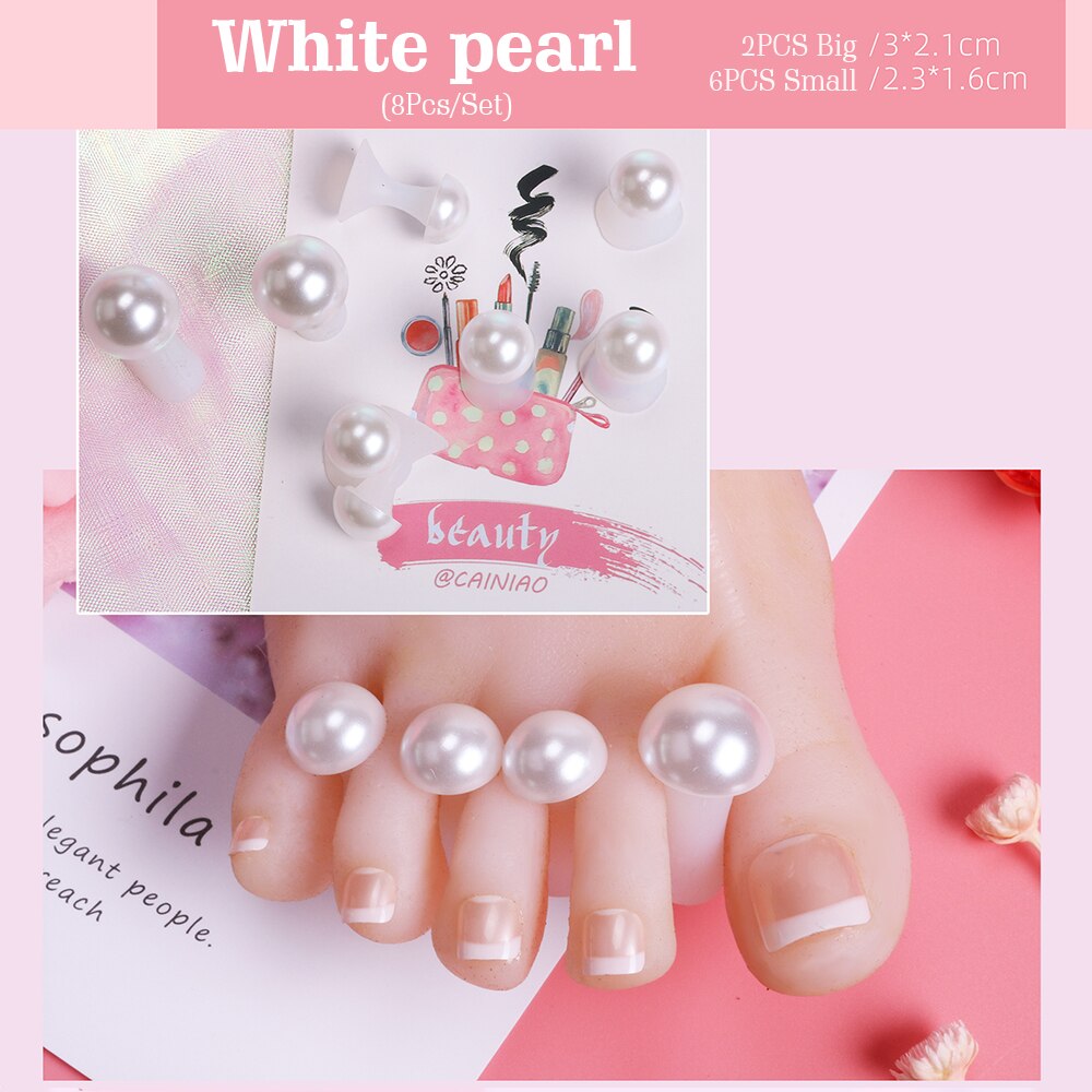 8Pcs/Set Toe Separators Silicone Spacers Cushions Daisy Flower Toes Dividers Nail Art Reusable Manicure Pedicure DIY Tools