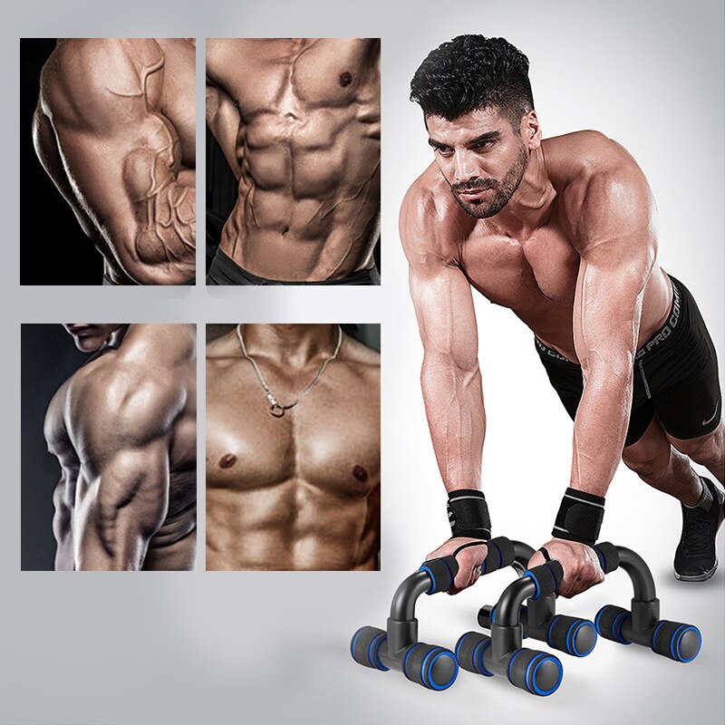Barra de realce para Fitness, soportes para flexiones para culturismo, entrenamiento de músculos del pecho, gimnasio en casa, equipo de ejercicio de agarre, 2 uds.