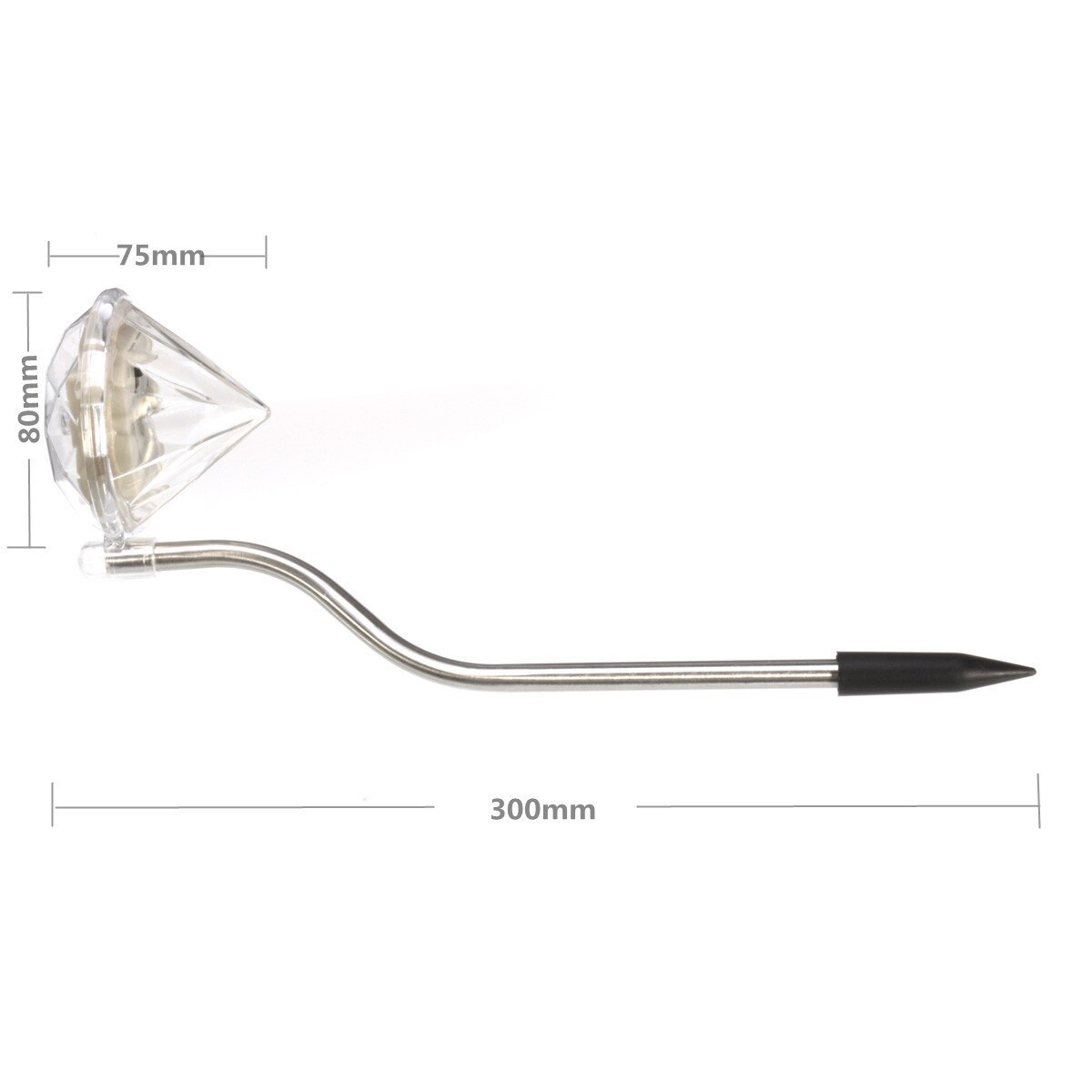 4 stk led solcellelampe havelamper udendørs vandtæt græsplæne lampe farverige diamanter gårdsplads deco lys til sti blomsterpotte sti