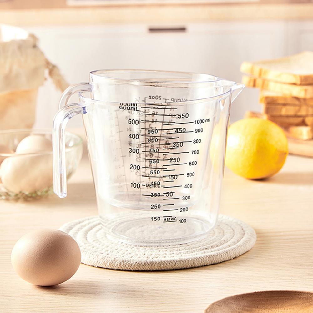 Plastic Unique Practical Food-grade Measuring Jar Solid Color Measuring Cup Clear Scale for Bakery