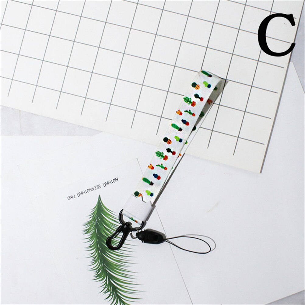 Nyckelring charmkablar diy häng rep lariat snodd 1 st söt tecknad handleden hand mobiltelefon mobil kedjeband: C 19cm