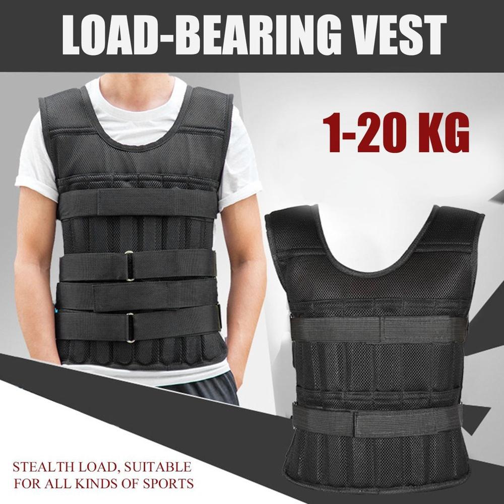 Adjustable 1-50kg Weighted Vest Ultra Thin Breathable Workout Exercise Carrier Vest Training Fitness Weight-bearing Equipment