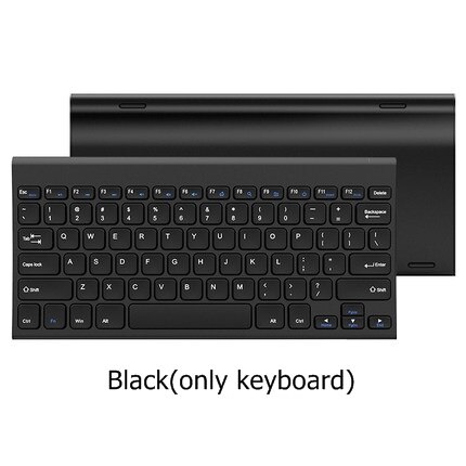 B.O.W HW086 Metal Ultra-Slim Quiet 2.4GHz Portable Wireless Keyboard and Mouse Combo For Desktop, Laptop: Black keyboard only