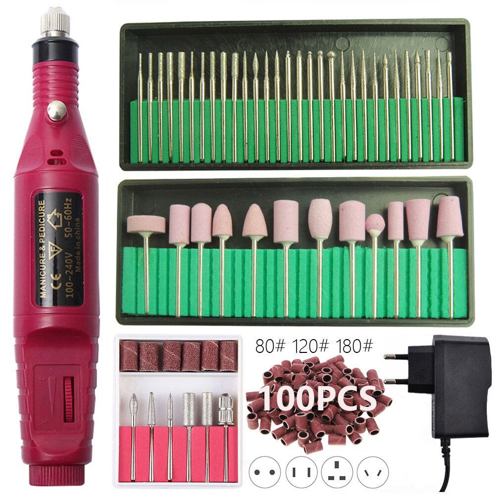 35000RPM Electric Nail Drill Machine Manicure Drill Machine Pedicure Nail Drill Machine Speed Display Nail Drill: 20000 set 1
