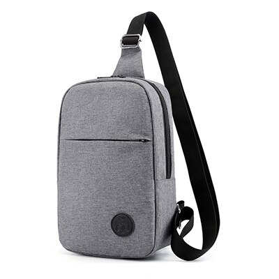 Multifunktionel crossbody-taske afslappet grå brysttaske med usb fanny pack bæltetaske: Default Title