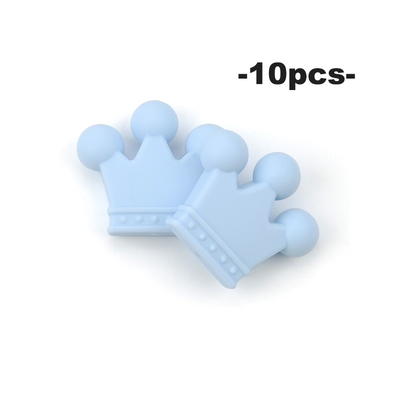 LOFCA – perles couronne en Silicone, 10 pièces, sans BPA, de alimentaire, utilisées dans la fabrication de colliers, Bracelets, accessoires de bijoux: Lavande