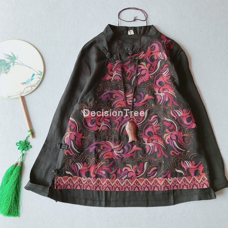 Katoen Linnen Vintage Cheongsam Blouse Vetement Traditionele Chinese Thee Kleding Vrouwen Qipao Chinese Shirt Qipao Blouse: color4