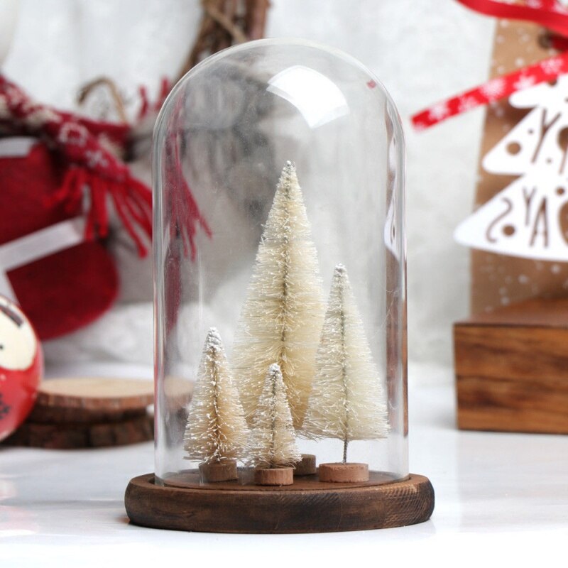 8 stk lille juletræssæt års mini juletræ lille fyrretræ desktop mini juledekoration & festartikler
