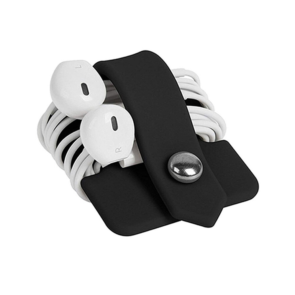 Silikon Telefon Kabel Veranstalter Kopfhörer Kabel Veranstalter Kabel Manager Kopfhörer Ohrhörer Halfter Kabel Wickler Schwarz Grün