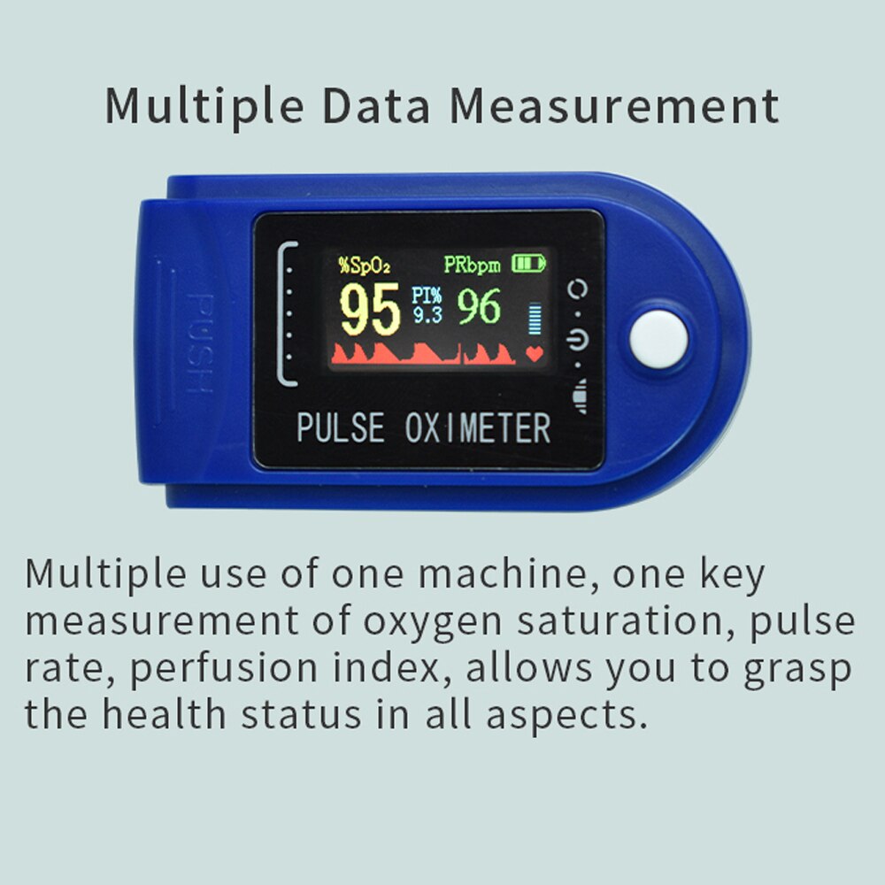 Hempuls oximeter finger spo 2 blod-syre datamätning oled display oximetro de dedo oxymetre pulsoksymetr napalcowy