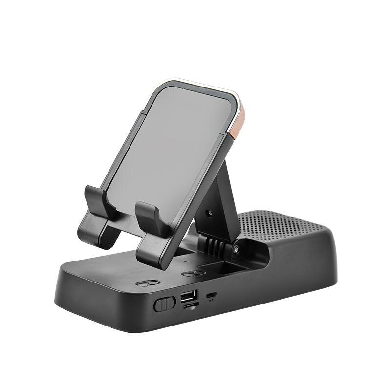 Creatieve Product F18 Mobiele Telefoon Houder Draadloze Bluetooth Speaker Desktop Kaart Subwoofer Draagbare Speaker