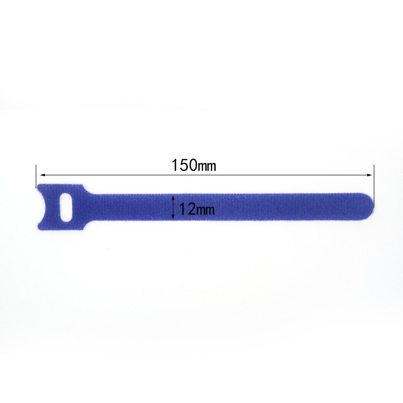 100 Pcs Nylon Herbruikbare T-Type Klittenband Kabelbinder Terug Naar Dubbelzijdig Kabelbinders datakabel Power Organizer: Blauw