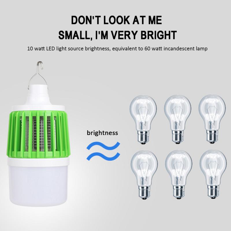1pc 3 In 1 Portable Multi-function USB Rechargeable LED Camping Lantern Bug Electric Mosquito Waterproof Zapper Killer Lights