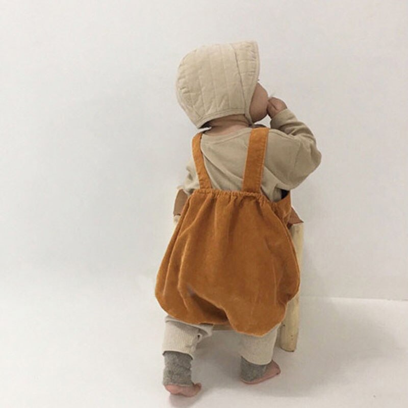 Herfst Baby Bodysuits Corduroy Baby Body Knoppen Stijl Peuter Jongens Een Stuk