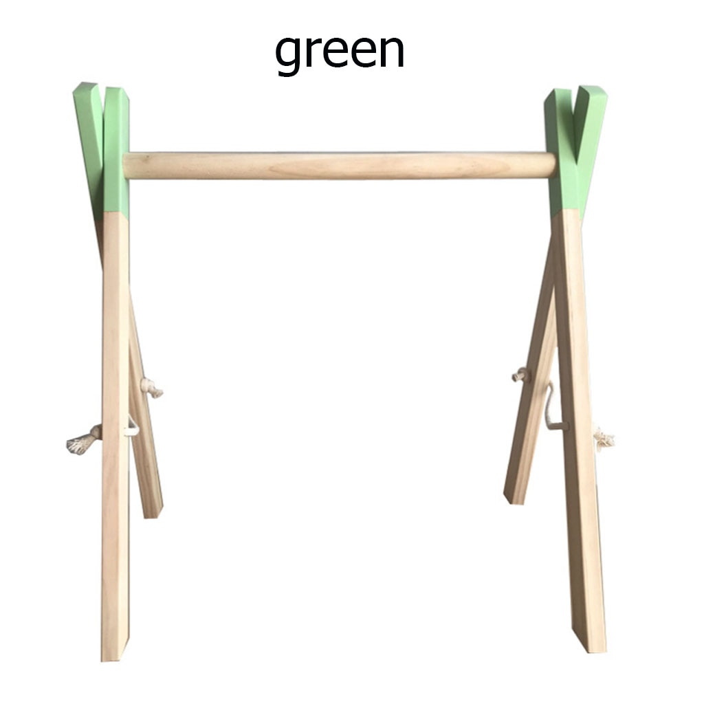 Jouet de gymnastique nordique pour bébés | Jouet avec anneau, cadre en bois, porte-vêtements, , décor pour chambre d'enfants A10: Green