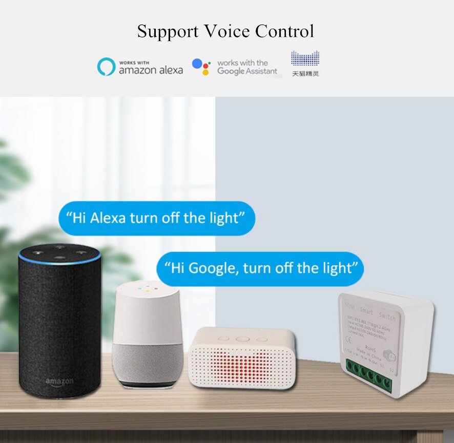 Mini Smart Zigbee Schakelaar 16A Smart Home Automation Module Werkt Met Alexa Google Thuis Slimme Leven App Ondersteunt 2 Manier controle