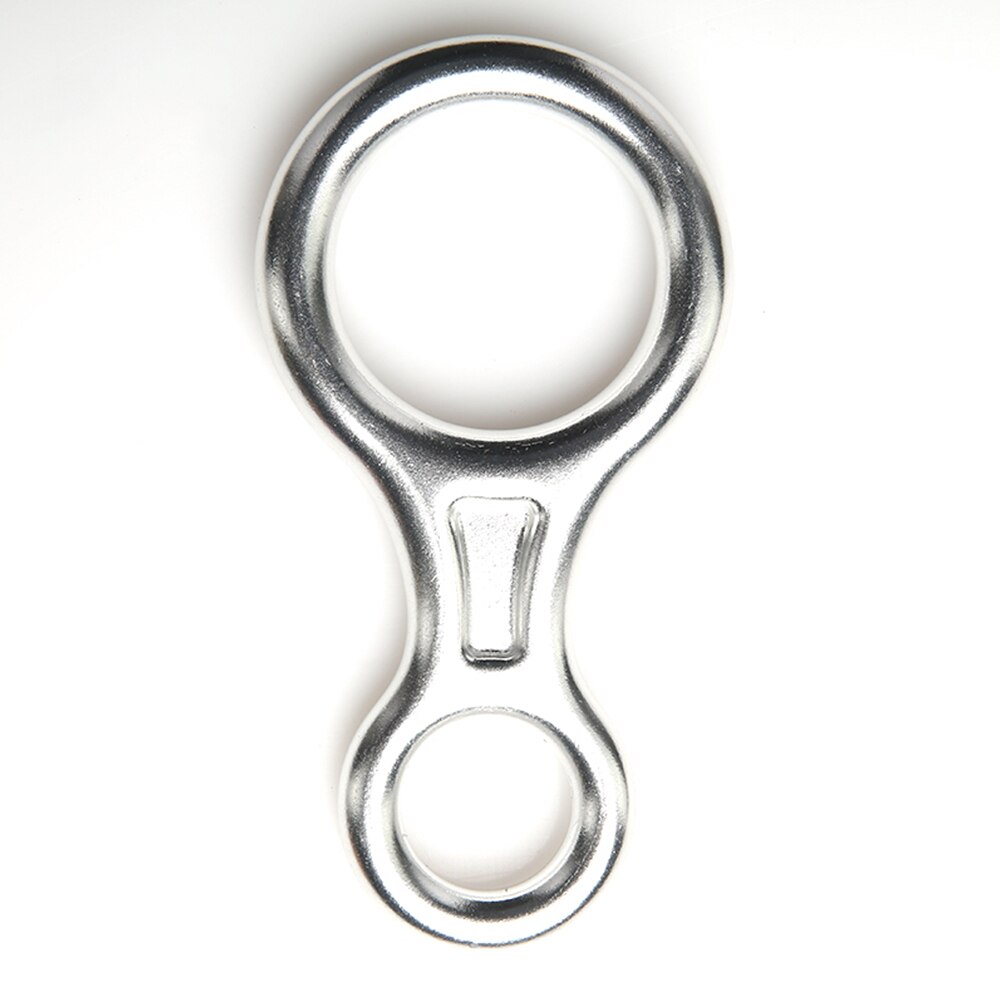 Outdoor Rock Climbing Descender 35KN Figure 8 Word Rope Descender Rappel Ring Downhill Eight Ring Rappelling Gear Belay Device#: G268067