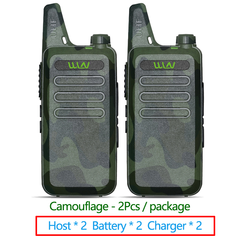 Mini Radio portátil 400-520MHz 5W 16 canales UHF transceptor Walkie Talkie WLN KD-C1 Talki Walki BAOFENG BF-888S UV5R Quansheng: Marrón / EURO
