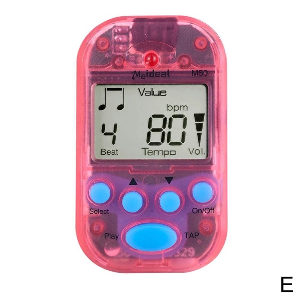 Mini Metronome w/LED Indicator LCD Screen Tuner Clip-on Digital Volume Metronome For Guitar Violin Piano Adjus U4G5: E