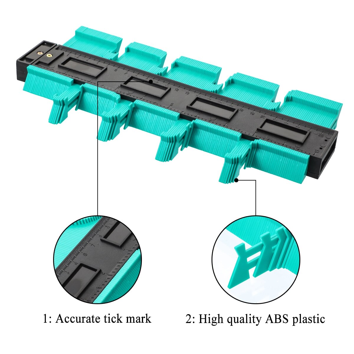 12/14/25cm Contour Gauge Plastic Profile Copy Contour Gauges Standard Wood Marking Tool Tiling Laminate Tiles General Tools