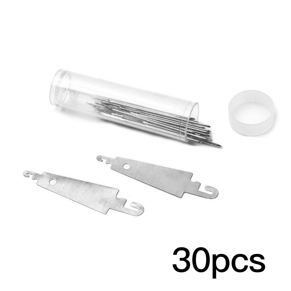 30pcs Cross-stitch Needles Embroidery Large Eye Sewing Needles Hand Sewing Tool with Threader
