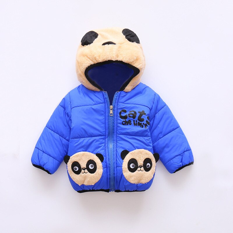Winter Kids Meisjes Leuke Panda Patroon Jas Baby Jongens Jas Warm Katoen Hooded Bovenkleding Voor Meisjes Kinderen Kleding