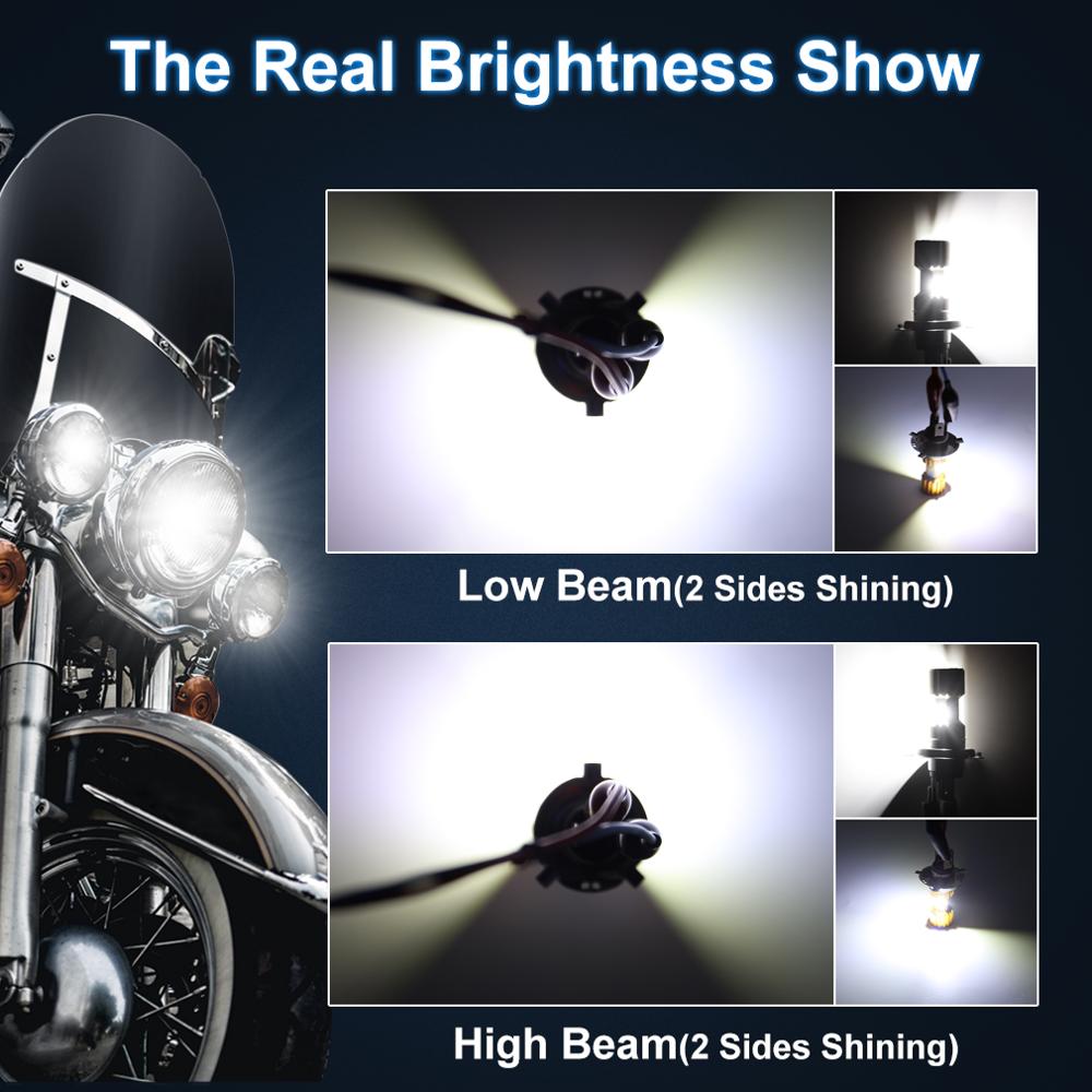 4 seiten CSP H6 BA20D H4 LED Motorrad Scheinwerfer Lampen 12V LED Scheinwerfer Motorrad Lampen 6000K Weiß